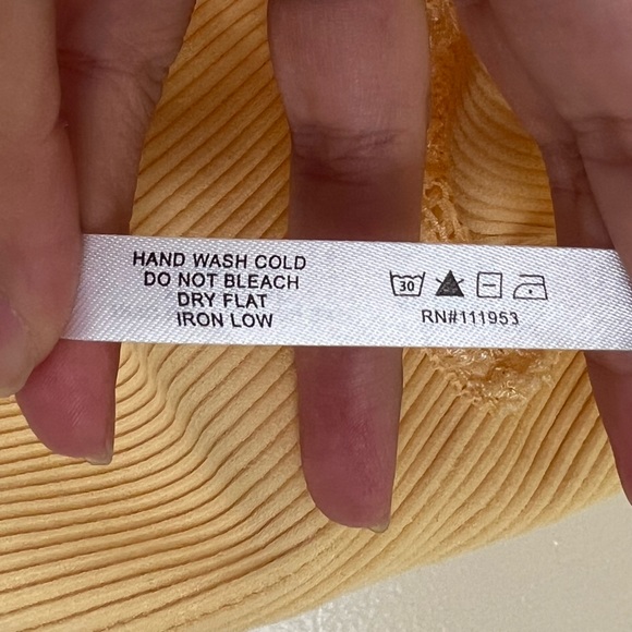 Yellow lace tami top, size M/L - Picture 8 of 8